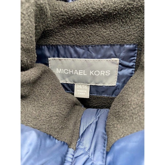 Michael Kors Coat kids Sz 14/16 Hooded Puffer Jacket in Midnight Blue Warm. - Picture 9 of 16